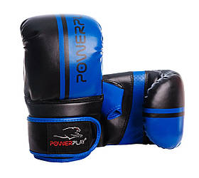 Рукавиці боксерські Power Play 3025, Black/Blue - S