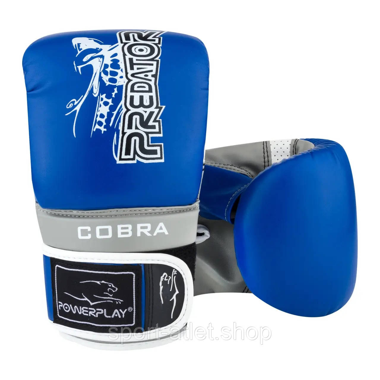 Рукавиці боксерські PowerPlay 3038, Blue/Grey S