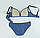 Спортивний комплект білизни браллет і трусики Weiyesi бавовна 75В синій (5932), фото 2