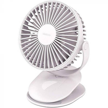 Настільний електричний вентилятор UGREEN USB-C MULTIFUNCTIONAL FAN #80907 із захисною решіткою та прищіпкою, фото 1