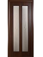 Дверное полотно ТМ Новый Стиль Стелла Р-1, ПВХ венге, стекло гравировка, 80 см