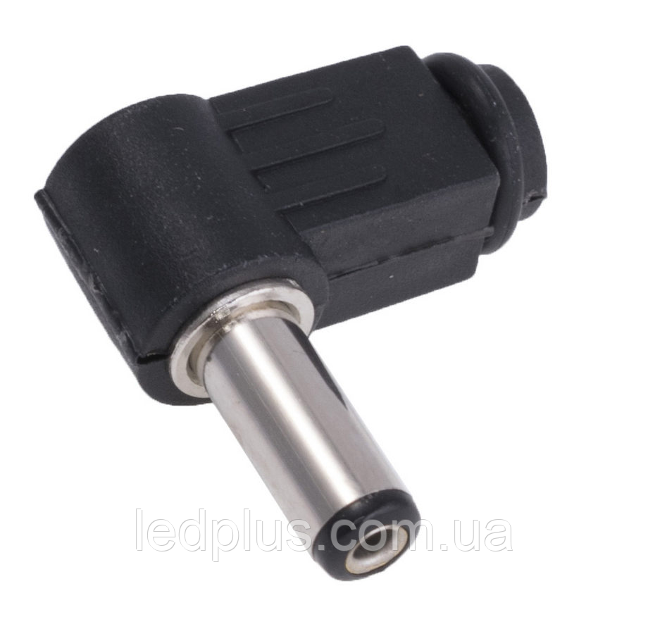 Штекер DC 5.5x2.5 мм кутовий, фото 1