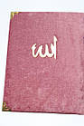 Книга Коран, рожевого кольору оксамитова