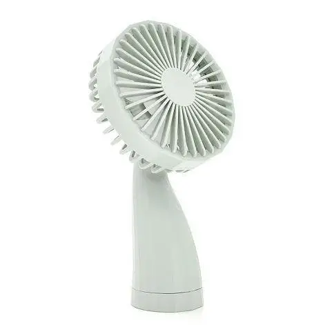 Ручний побутовий портативний вентилятор Mini Fan 6601 на акумуляторі з ручкою мінівентилятор білий, фото 1