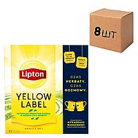 Ящик черного чая Lipton Yellow Label 92 пак х 2 гр. 184 гр.,(в ящике 8 шт)