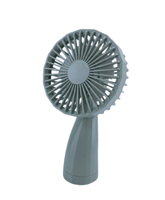 Ручний побутовий портативний вентилятор Mini Fan 6601 на акумуляторі з ручкою мінівентилятор сірий, фото 1
