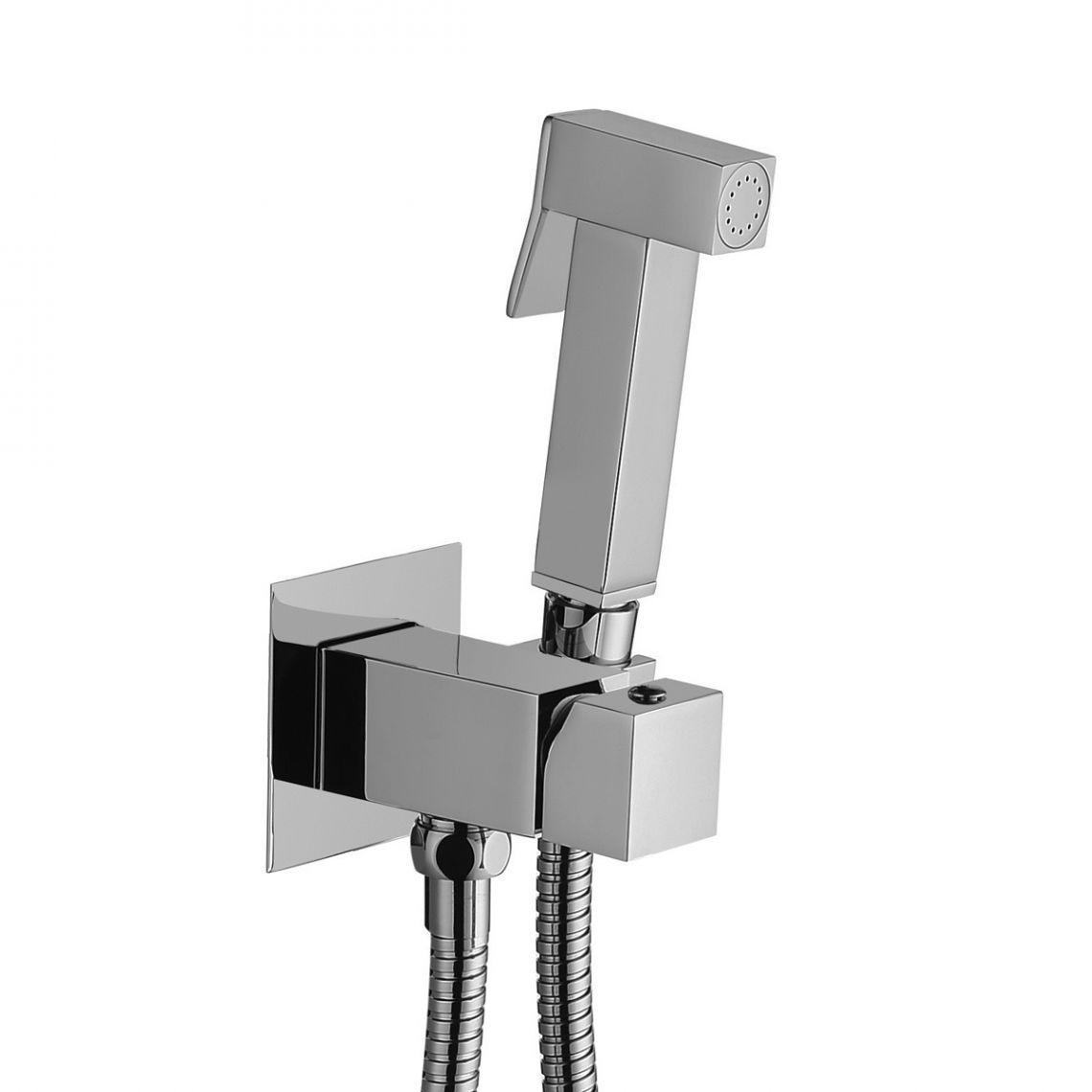 Змішувач для гігієнічного душу PAFFONI Tweet Square Mix прихованого монтажу хром латунь ZDUP112CR, фото 1