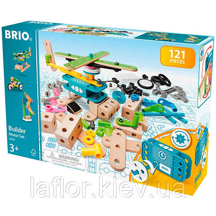 Конструктор ТМ Brio Builder з мотором 120 елементів, фото 1