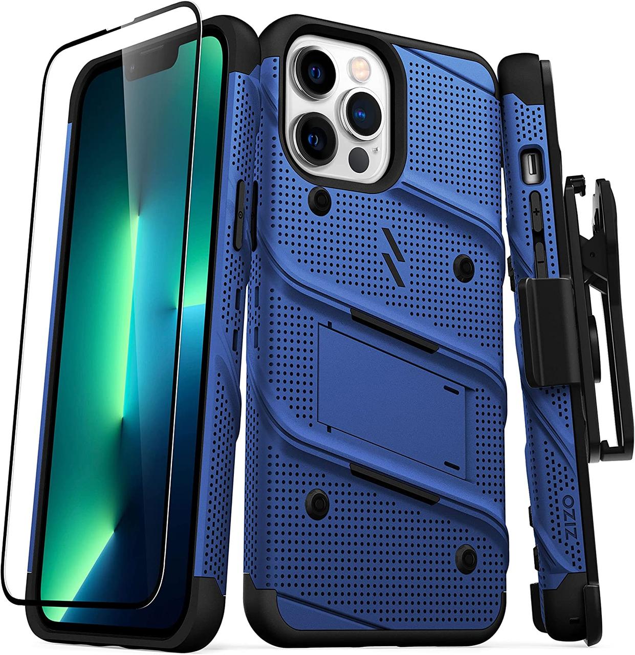 Захисний чохол Zizo Bolt Series Blue з кліпсою для iPhone 13 Pro Max
