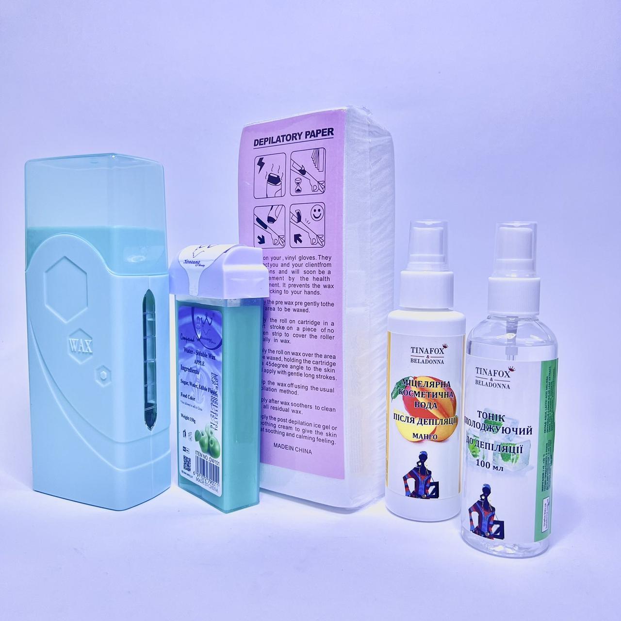 Набір для депіляції з воскоплавом і засобами TINAFOX