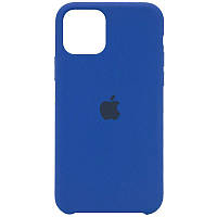 Чехол Silicone Case Soft Touch для Apple iPhone 11 Pro Max синий с открытым низом