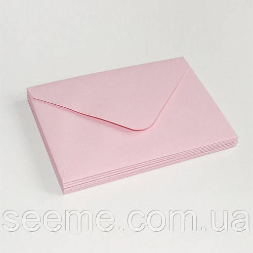Конверт 175x125 мм, колір Blush (ніжно-рожевий), КОМПЛЕКТ 10 шт.