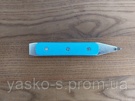 Стамеска пасічника коротка з синьою ручкою., фото 2