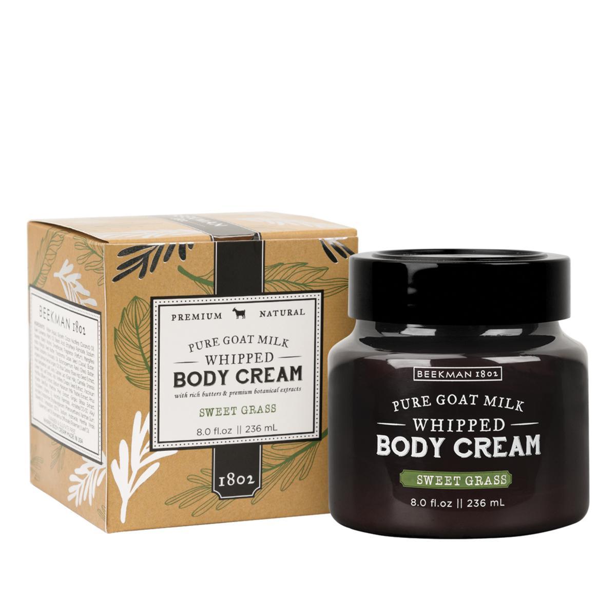 Натуральний крем-баттер для тіла Beekman 1802 Pure Goat Milk Whipped Cream Sweet Grass 236ml