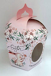 Коробка для паски 145*165*160 мм Рожевій зайчик