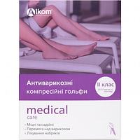 Гольфи антиварикозні medical care, відкрита шкарпетка, 2 клас компресії Алком 00102