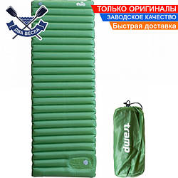 Високий килимок надувний туристичний Tramp Air Lite 195х64х10 см + ВБУДОВАНИЙ НАСОС для ручного накачування