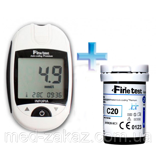 Глюкометр FINETEST + 25 тест-полосок (ID#1645936489), цена: 450 ...