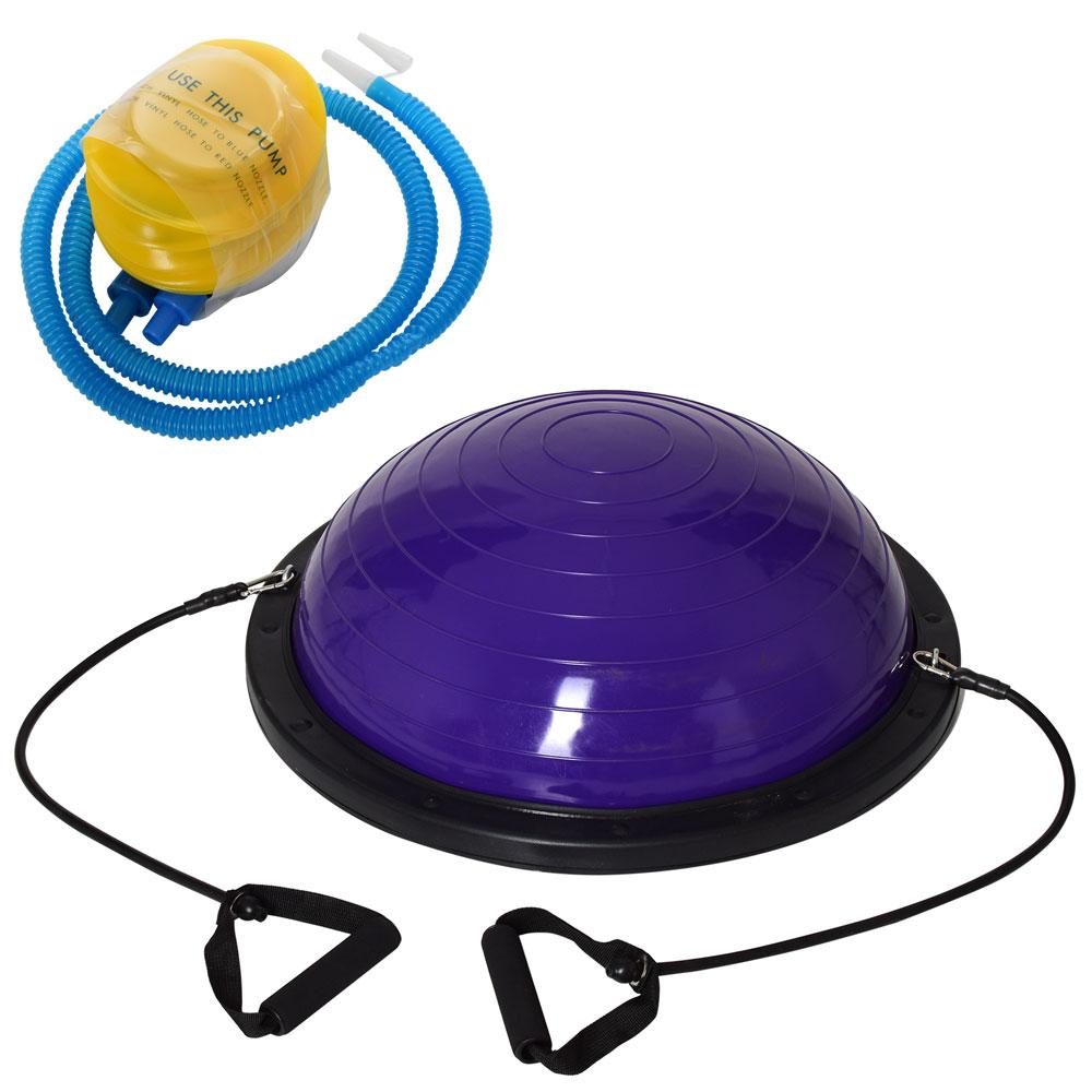 Балансувальна платформа Босу для фітнесу та гімнастики BOSU OSPORT (діаметр 60 см) MS 2609-1 Purple