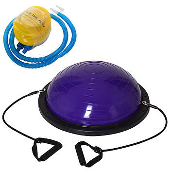 Балансувальна платформа Босу для фітнесу та гімнастики BOSU OSPORT (діаметр 60 см) MS 2609-1 Purple
