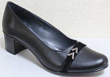 Туфлі жіночі шкіряні 36 розміру на середньому підборі від виробника модель КС153КР, фото 3