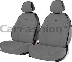 Чохли-майки на передні сидіння CarFashion, модель BINGO FRONT, сірий