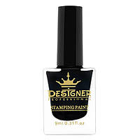 Лак (краска) для стемпінгу 9 мл. Дизайнер/Професіонал, Stamping Paint No1 Чорний