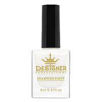 Лак (краска) для стемпінгу 9 мл. Дизайнер/Професіонал, Stamping Paint No2 Білий