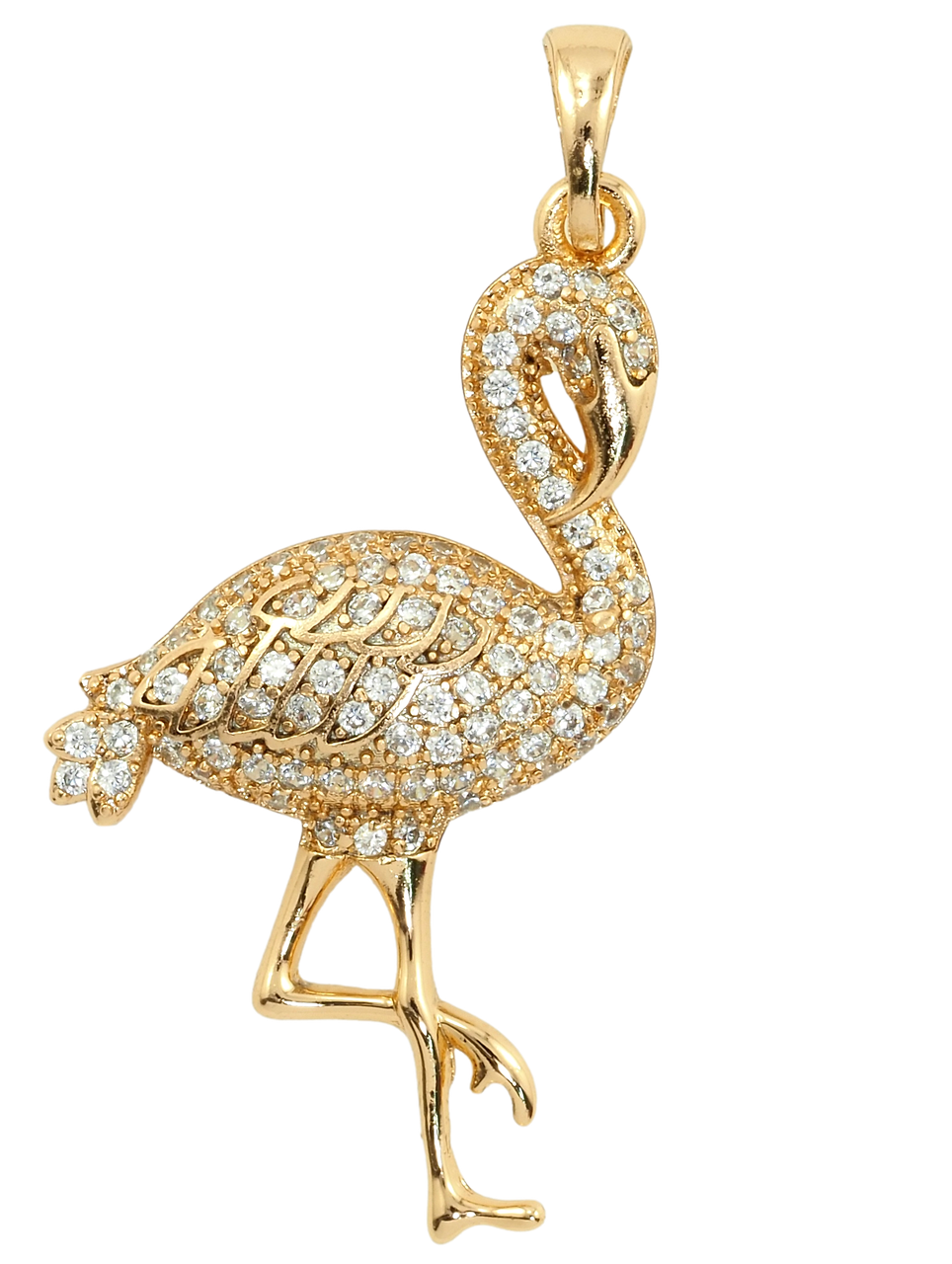 Кулон Xuping Позолота 18K "Фламінго інкрустація цирконієм" для ланцюжка до 5мм
