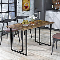 Сучасний стіл обідній прямокутний лофт Тетра Loft Design Горіх Модена