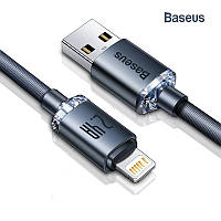 Кабель для зарядки USB на Lightning 2.4A для IPhone/IPad/AirPods BASEUS 2м (черный)