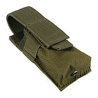 Подсумок Cordura тактический для фонарика, ножа. С креплением MOLLE. Зеленый олива