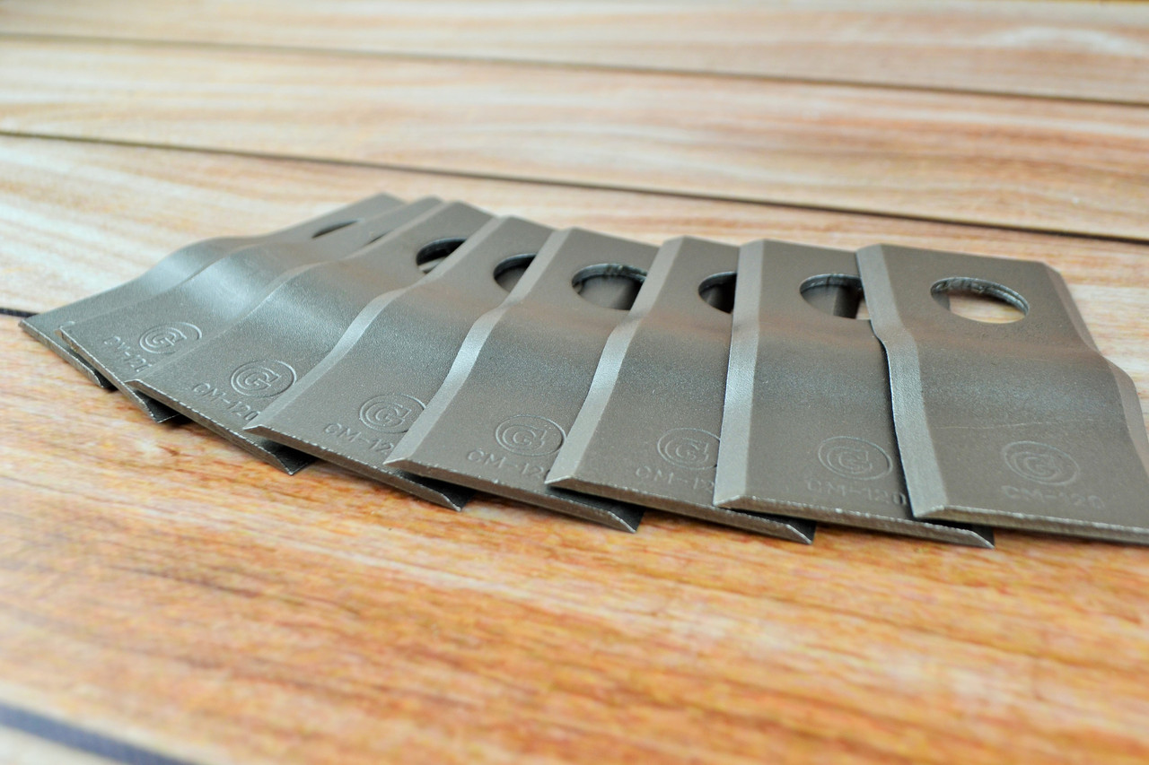 Ніж роторної косарки (зігнутий) (ARVIK) 105x46(47)x3Ø21, фото 1