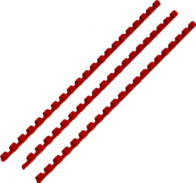 Пластикова пружина для переплетення, А4, 100 шт. 6 мм, Червоний, фото 1
