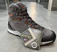 Черевики чоловічі трекінгові Lowa Explorer Gtx Mid 43,5 р., Grey/flame (сірий/помаранчевий), легкі туристичні черевики, фото 3