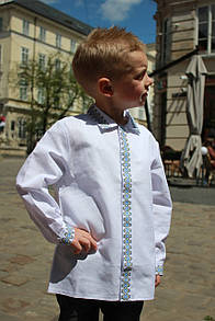 Українська сорочка вишиванка "Шкільна" для хлопчика  з довгим рукавом.