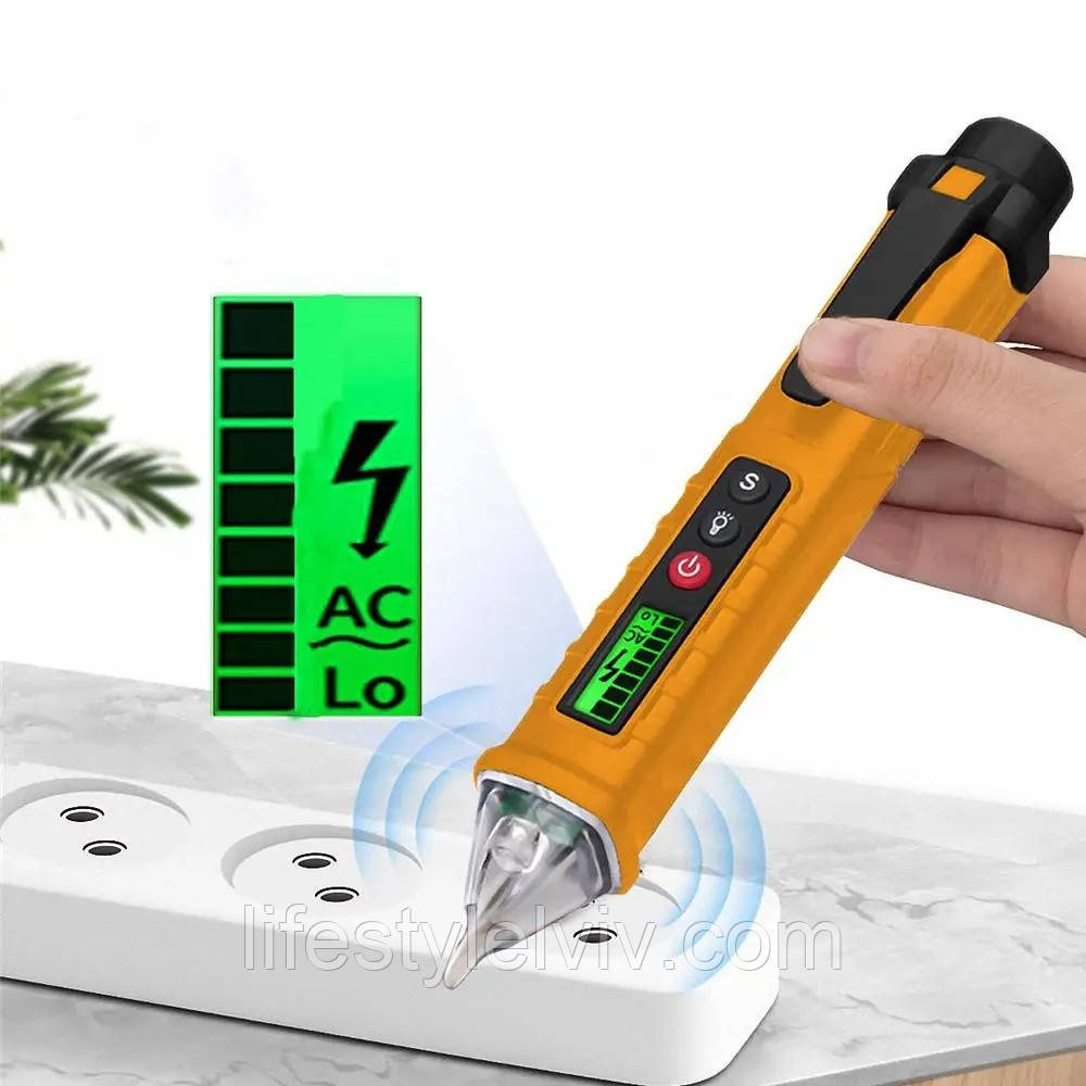 Безконтактний тестер напруги Non-Contact Detector 7478 зі світловою та звуковою індикацією