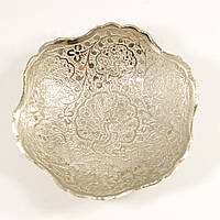 Серебристая пиала Металлик из латуни (диаметр 11 см) - конфетницы и пиалы