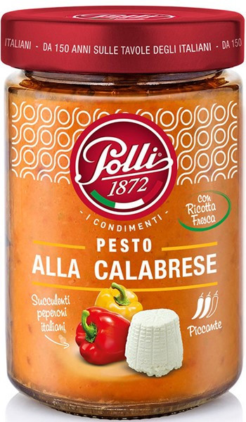 Соус Polli Песто Калабрійський з солодким перцем і сиром Рікотта, 190 г