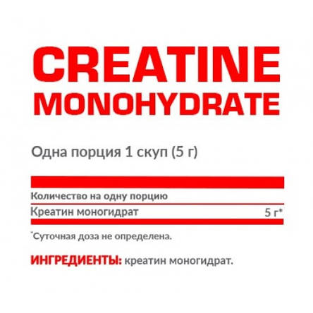 Креатин моногідрат у порошку Nosorog Creatine Monohydrate 300 g, фото 2