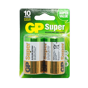 Батарейки D (LR20) GP Super Alkaline (2шт.)