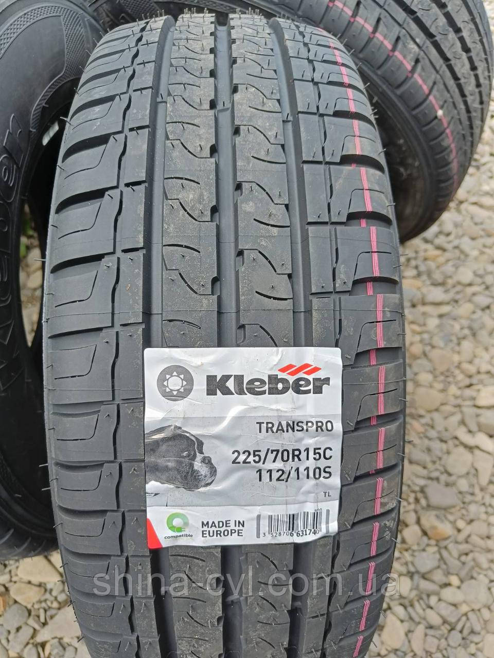 Літні вантажні шини 225/70 R15C 112/110S KLEBER TRANSPRO