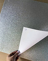 Глітерний фоаміран (50*50 см) лист срібний