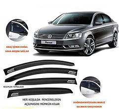 Ветровики / дефлектори вікон для VOLKSWAGEN PASSAT B7  Sedan/ седанPerflex