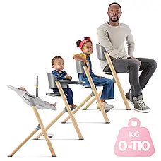 Стільчик для годування з шезлонгом Kinderkraft Igee Calmee Cloudy Grey (KHIGCA00GRY0000), фото 6