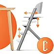 Стільчик для годування з шезлонгом Kinderkraft Igee Calmee Cloudy Grey (KHIGCA00GRY0000), фото 8