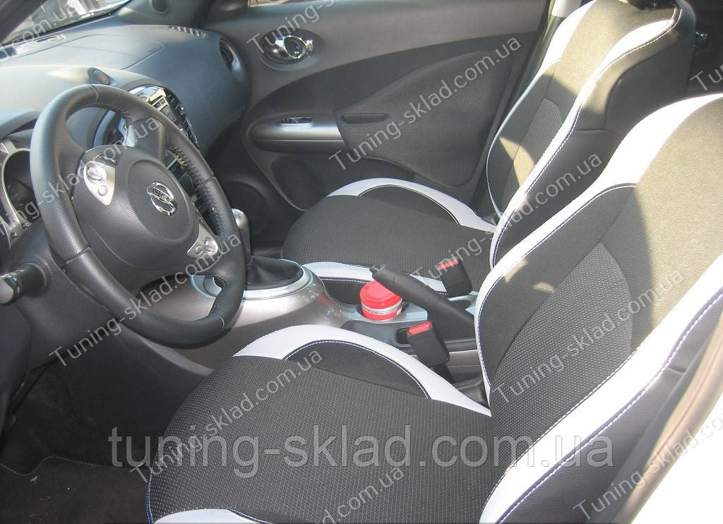 Чохли на сидіння Ніссан Жук (чохли з екошкіри Nissan Juke стиль Premium), фото 1