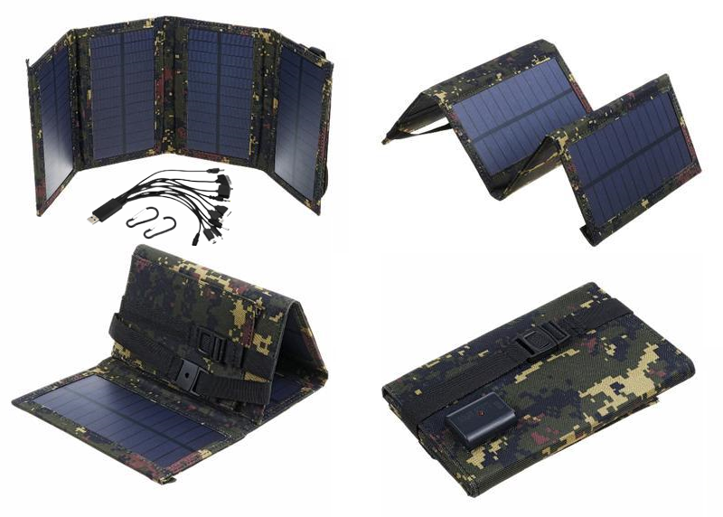 Складна сонячна панель USB Folding Package, потужністю 10Вт, швидкістю зарядки 20W
