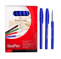 Ручка кулькова масляна "RADIUS" серії "FaсePen", синя