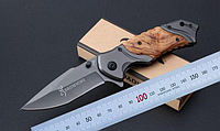 Тактический складной нож полуавтоматический универсальный с эргономичной рукоятью и клипсой АК-216, GN15
